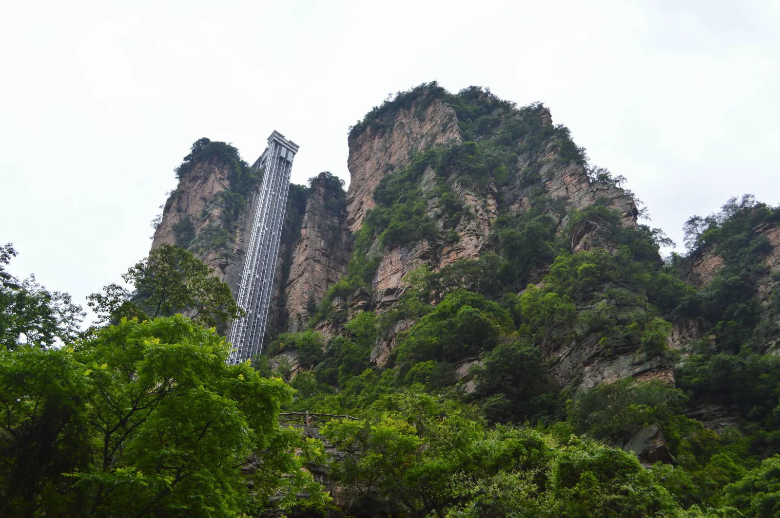 Sandstone pillars at Zhangjiajie