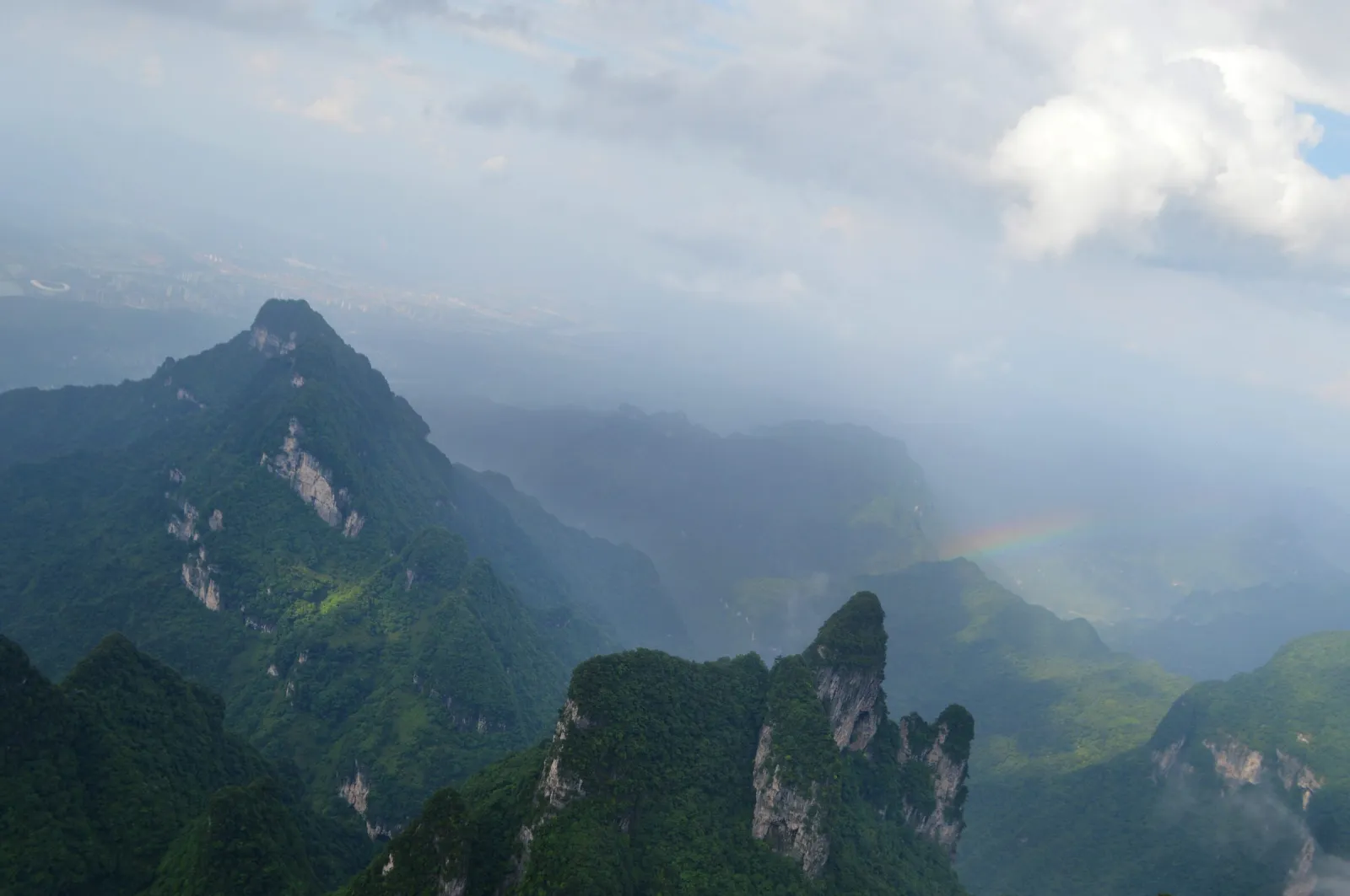 Sandstone pillars at Zhangjiajie