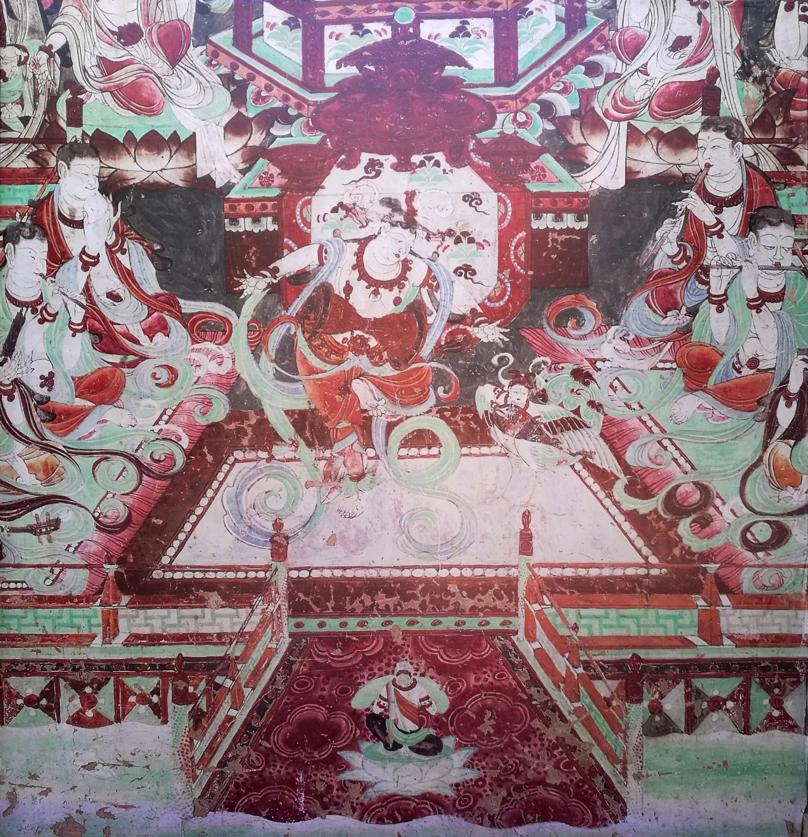 A mural at the Mogao Caves