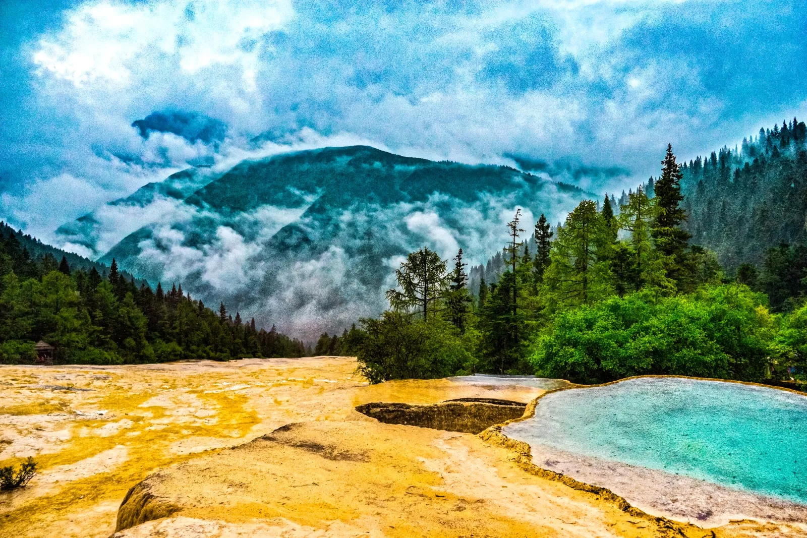 A lake in Jiuzhaigou